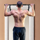 SPORTNOW Pull-Up Bar Doorway Push Up Stand w/ Resistance Bands, Blue