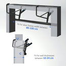 SPORTNOW Pull-Up Bar Doorway Push Up Stand w/ Resistance Bands, Blue