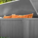 Outsunny Wood Storage Bench for Patio, Outdoor Garden Seating, Brown