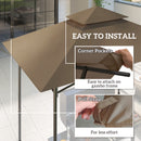 Outsunny Grill Gazebo Cover Roof Replacement for 1.5 x 2.4m Frame