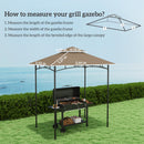 Outsunny Grill Gazebo Cover Roof Replacement for 1.5 x 2.4m Frame