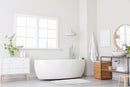 Noodle Soft Touch Non-Slip Bathroom Rug in White