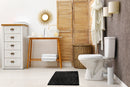 Noodle Soft Touch Non-Slip Bathroom Rug in Black