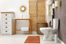 Noodle Soft Touch Non-Slip Bathroom Rug in Burnt Orange
