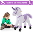 HOMCOM Children's  Ride on Unicorn - Purple and White