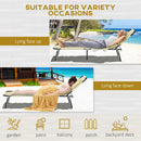 Outsunny Folding Sun Lounger Set of 2 Reclining Chair with Reading Hole