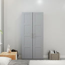 HOMCOM Wardrobe for Bedroom, Double Wardrobe with Hanging Rail