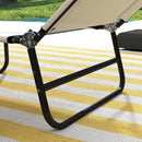 Outsunny 2 Piece Reclining Chaise Lounge with 5-Level Adjustable Backrest