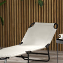 Outsunny 2 Piece Reclining Chaise Lounge with 5-Level Adjustable Backrest
