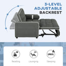 HOMCOM 2 Seater Pull Out Sofa Bed with Adjustable Backrest