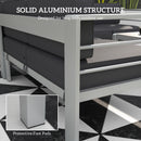 Outsunny 5 PCs Garden Sofa Set w/ Cushions, Aluminium Furniture Sets, Grey