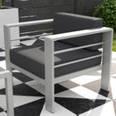 Outsunny 5 PCs Garden Sofa Set w/ Cushions, Aluminium Furniture Sets, Grey