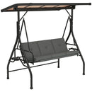 Outsunny 3 Seater Garden Swing Seat Bed, Convertible Swing Chair