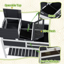 PawHut Tortoise House w/ Adjustable Lamp Holder, Openable Lid, Storage Shelf