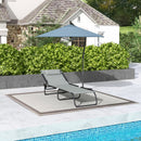 Outsunny Folding Beach Chair Chaise Lounge 4 Adjustable Positions