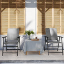 Outsunny 4pcs Rattan Chair Foldable Garden Furniture W/ Armrest Grey