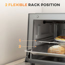 HOMCOM Mini Oven 9L Countertop Electric Grill W/ Temp Timer Control 750W