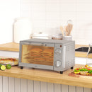 HOMCOM Mini Oven 9L Countertop Electric Grill W/ Temp Timer Control 750W