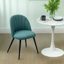 HOMCOM Set of 2 Dining Chairs with Shell Backrest and Padded Seat