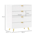 HOMCOM Chest of Drawers with 4 Drawers for Bedroom, Living Room