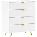 HOMCOM Chest of Drawers with 4 Drawers for Bedroom, Living Room