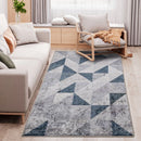 HOMCOM Modern Geometric Rug 80x150 cm - Grey