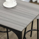 HOMCOM 5 Piece Brown Bar Table And Stools Set With Metal Frame Rustic