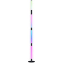 HOMCOM LED Floor Lamp, Corner Floor Lamp with App & Remote Control Dark Grey