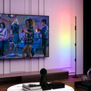 HOMCOM LED Floor Lamp, Corner Floor Lamp with App & Remote Control Dark Grey