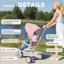 AIYAPLAY 5 in 1 Foldable Kids Trike, Toddler Tricycle for 1-3 Years,