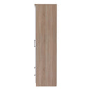 Milan Ready Assembled Wardrobe with 2 Doors and 2 Drawers - White Matt / Oak