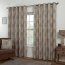 Orchard Patterned Eyelet Curtains - Silver 46" x 72"