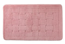 Orkney - Crosshatch Bath mat in Blush Pink