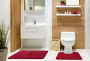 Orkney - Crosshatch 2 Pc Bath Set in Bordeaux