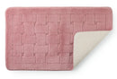 Orkney - Crosshatch Bath mat in Blush Pink