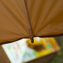 Outsunny Kids Table Chair set with Umbrella, Ages 3-6 Years - Brown