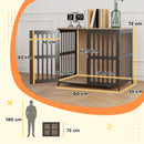 PawHut Dog Crate Furniture with Anti-Chew Resistant Mesh for Dogs - Walnut Brown