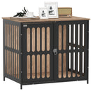 PawHut Dog Crate Furniture with Anti-Chew Resistant Mesh for Dogs - Walnut Brown