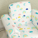 AIYAPLAY 2 Piece Kids Sofa Set with Cloud Design, for Nursery, White