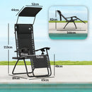 Outsunny Zero Gravity Lounger Chair, Folding Reclining Chair