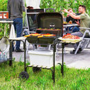 Outsunny Charcoal Barbecue Grill Portable BBQ With Lockable Lid, Vent