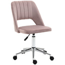 Vinsetto Mid-Back Swivel Home Office Chair Scallop Computer Chair