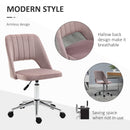 Vinsetto Mid-Back Swivel Home Office Chair Scallop Computer Chair