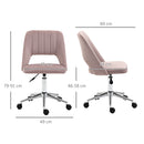Vinsetto Mid-Back Swivel Home Office Chair Scallop Computer Chair
