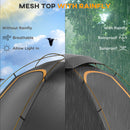 Outsunny Camping Tent Dome Tent with Removable Rainfly for 1-2 Man, Grey