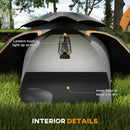 Outsunny Camping Tent Dome Tent with Removable Rainfly for 1-2 Man, Grey
