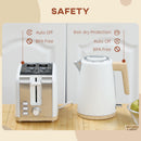 HOMCOM 1.7L Electric Fast Boil Kettle and 2 Slice Toaster Set