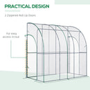 Outsunny Greenhouse Lean To 214x118x212cm - Clear