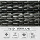 Outsunny 8 Pieces Patio Rattan Sofa Set Outdoor Garden Furniture Set Orange