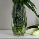 Personalised August Birth Flower Bullet Vase